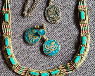 Silver and plata with turquoise