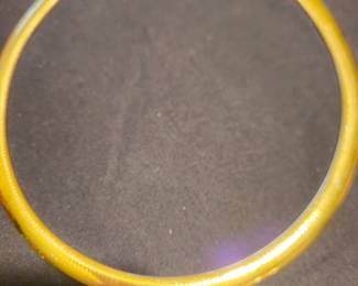 Large 14k omega neck ring