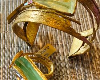 Labels intact. Turkish " bronze" designs with resin