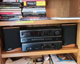 Stereo system, computers, cords, accessories 