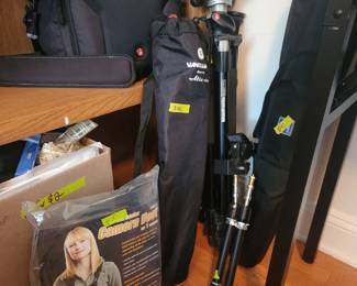 Tripods bags, accessories. Priced and we accept offers