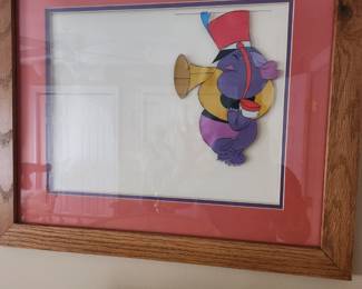 Many signed hand painted cellophane from cartoons. Warner Brothers and Disney