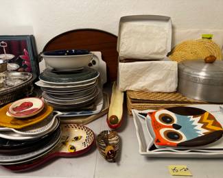 Serving platters and table settings