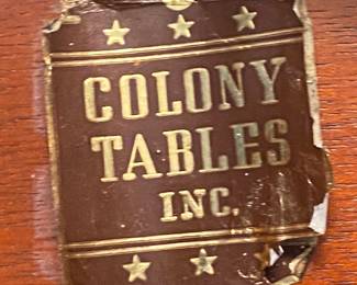 Colony Tables