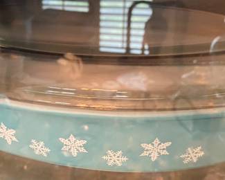 Vintage Pyrex Snowflake Covered Dish