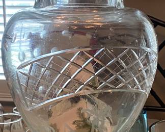 Large Paris Art Glass Dispenser