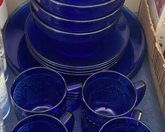 Cobalt Plates and Mugs