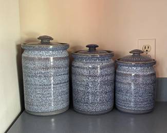 pottery kitchen canister set 