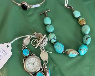 Turquoise jewelry multiple pieces
