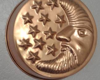 Vintage copper Moon and Stars Mold