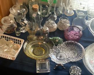 crystal and glass pieces
