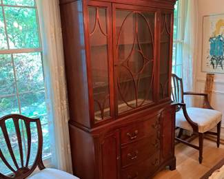 Mahogany china cabinet, 1950s, Morganton Collection