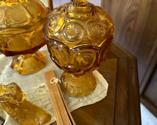 Vintage glass candy bowl