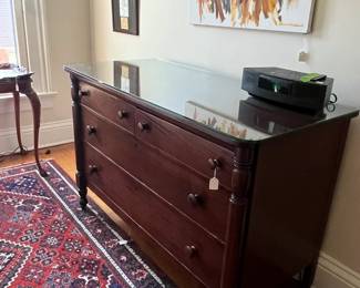 a Prochownik oil painting, Oriental Rug and a mahogany dresser