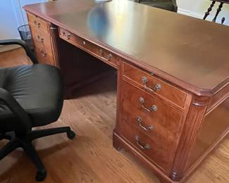 a mahogany executive's desk