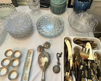 Siam flatware, Fostoria American glassware and artisan pottery