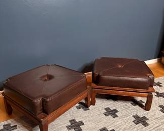 Pair footstools/ side tables Separated