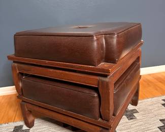 Pair footstools/ side tables, stacked