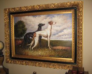 "Greyhounds"  Oil on Canvas Art