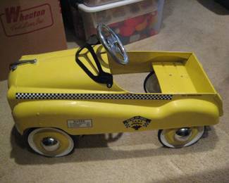 Vintage NY City Checker Taxi Pedal Car