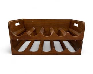 MCM Kalmar Teak 2 Tier Stacking 5 Bottle Wine Racks	