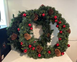 Christmas Wreath 36"D Duo	