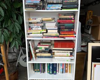 Basic 4 Tier Laminate White Bookshelf - Adjustable Shelves	