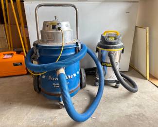 Powr-Flite Commercial Wet/Dry Vac & Stanley 4 Gal Wet/Dry Vac	