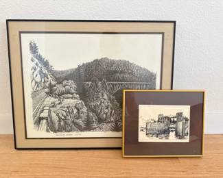 S/N Don R Morrow Litho of Deception Pass +	