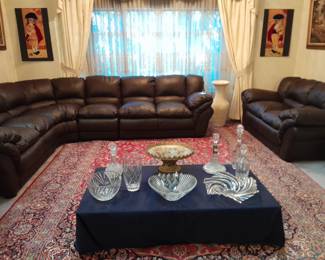 New sectional couch with matching love seat