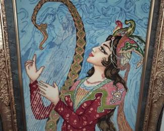 Amazing hand made antique tapestry