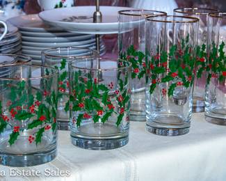 Christmas Dinnerware and Glassware