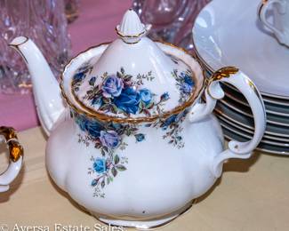 Huge Set (over 70 pieces) of Royal Albert "Moonlight Rose" dinnerware