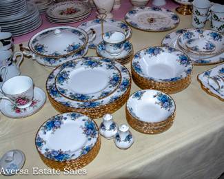LARGE SET - Royal Albert Moonlight Rose Dinnerware Set