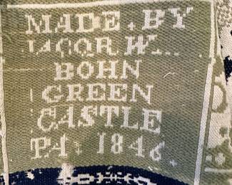 Antique Hand woven blanket 1846