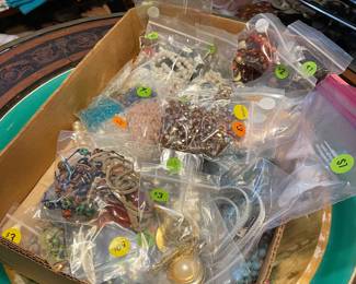 Lots and lots of jewelry… Bagged, sterling, necklaces, bracelets, etc.