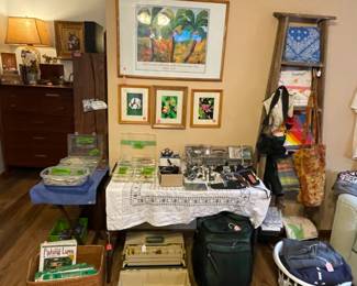 Primary bedroom holds quite a few items that one normally wouldn’t have in that space. Except guys…they would have their fishing gear in there;)