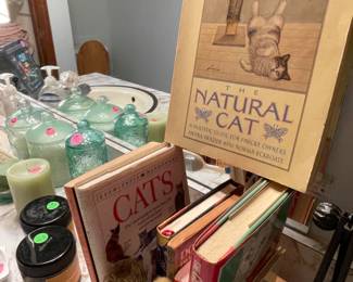 Cat lovers will find an array of feline items around the house.