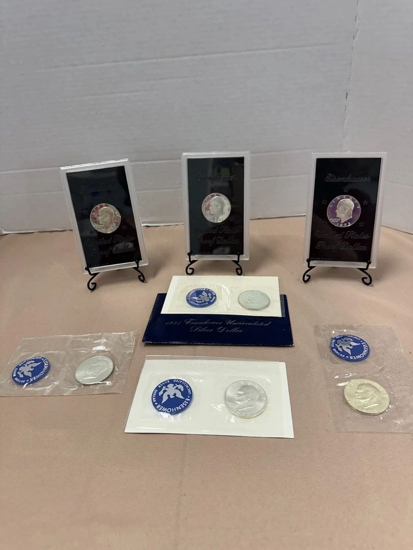 Eisenhower US Proof Uncirculated Silver Dollars
