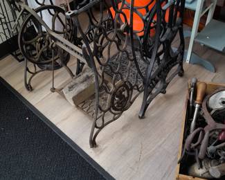 Vintage sewing machine bases