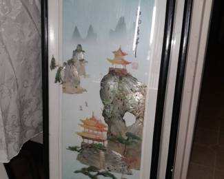 Asian art - 3 D, four panels