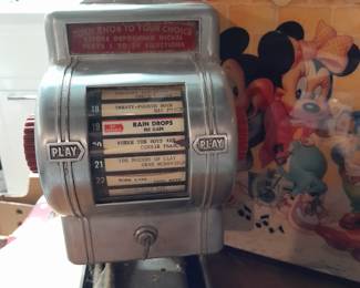 table top juke box from restaurant