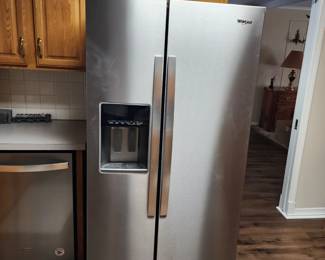 2023 Whirlpool Refrigerator with water and ice maker, start price $750.00. 