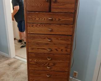 Lazy susan tall boy with mirror on the back