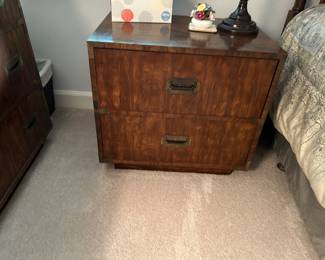 A PAIR OF BEDSIDE TABLES.