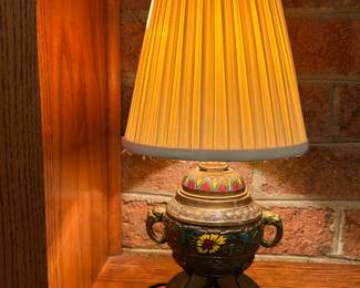 MINIATURE CHAMPLEVE LAMP.