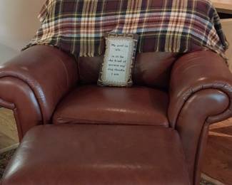 Leather club chair