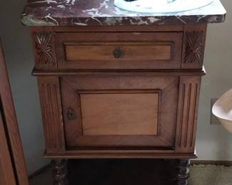 Marble top side table
