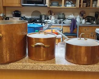 Vintage copper cookware
