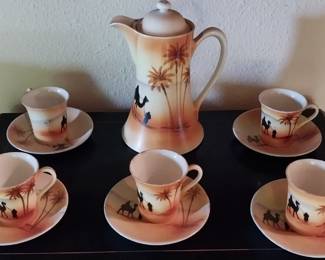 Japanese porcelain coffee set